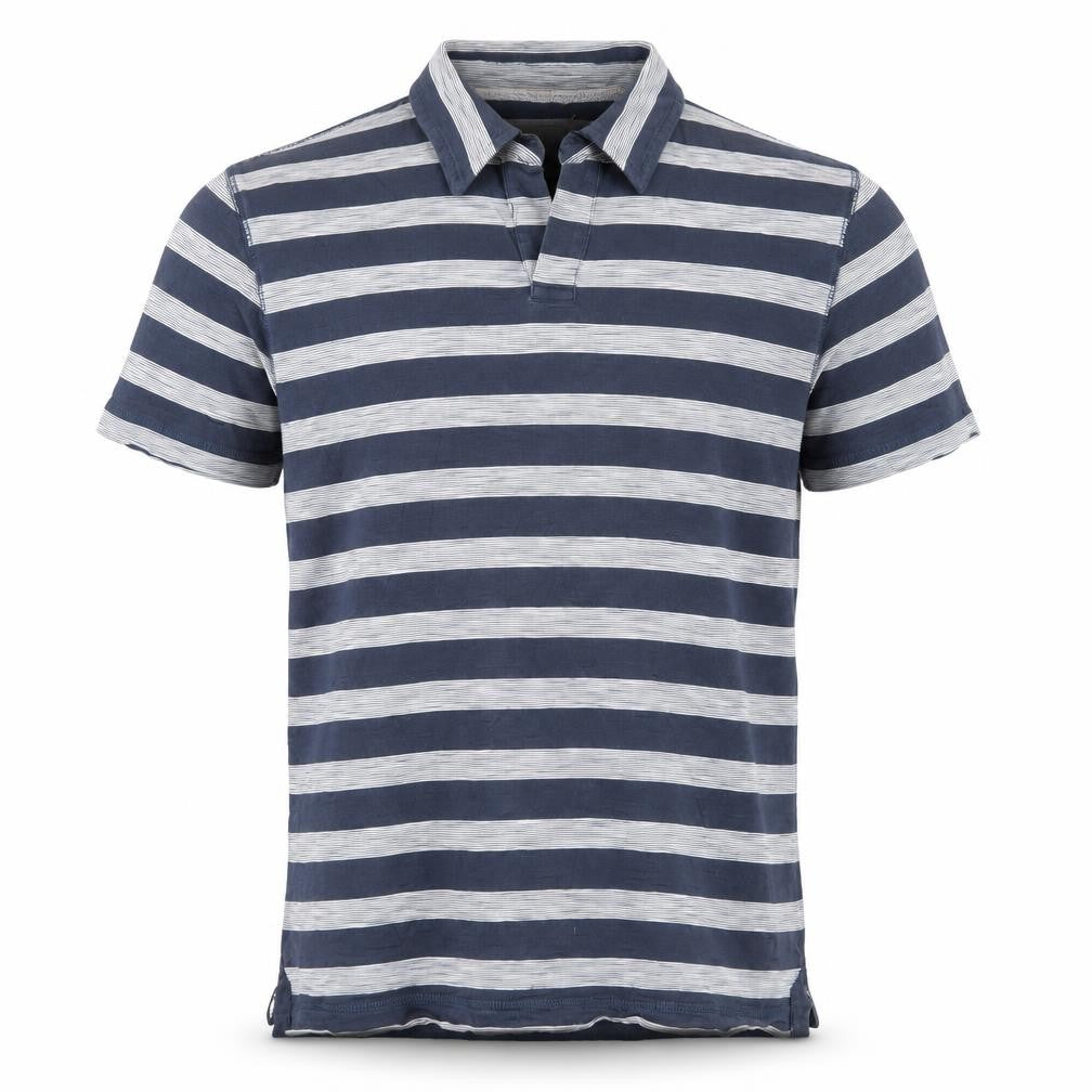 Marks & Spencer North Coast Men's Blue Striped Cotton Polo Shirt M