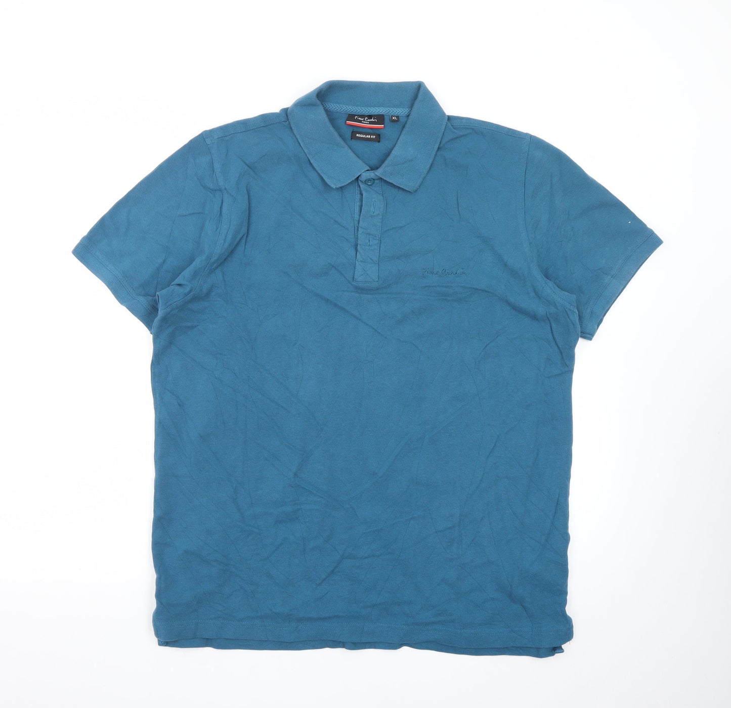 Pierre Cardin Mens Blue Regular Fit Cotton Polo Shirt XL