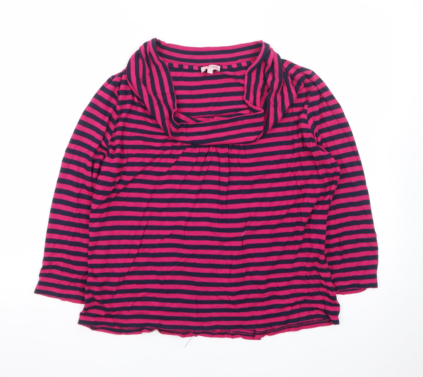 Phase Eight Women’s Pink Striped Cowl Neck Jersey Tunic Top Size 18