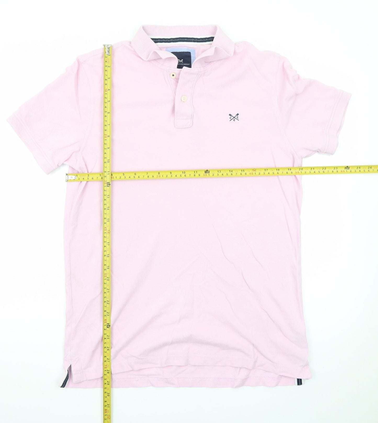 Crew Clothing Company Men's Pink L Cotton Polo Shirt