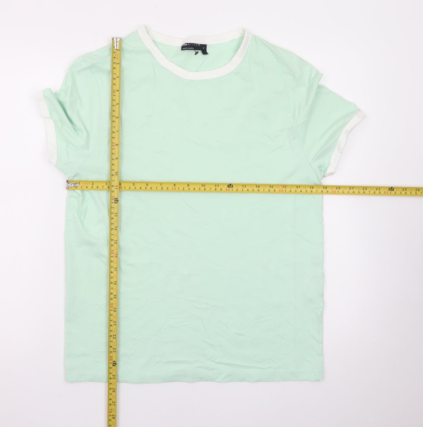 ASOS DESIGN Men's Mint Green Crew Neck Short Sleeve T-Shirt Size M