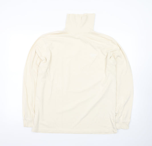 Cotton Traders Men's Beige Long Sleeve Roll Neck T-Shirt Size M