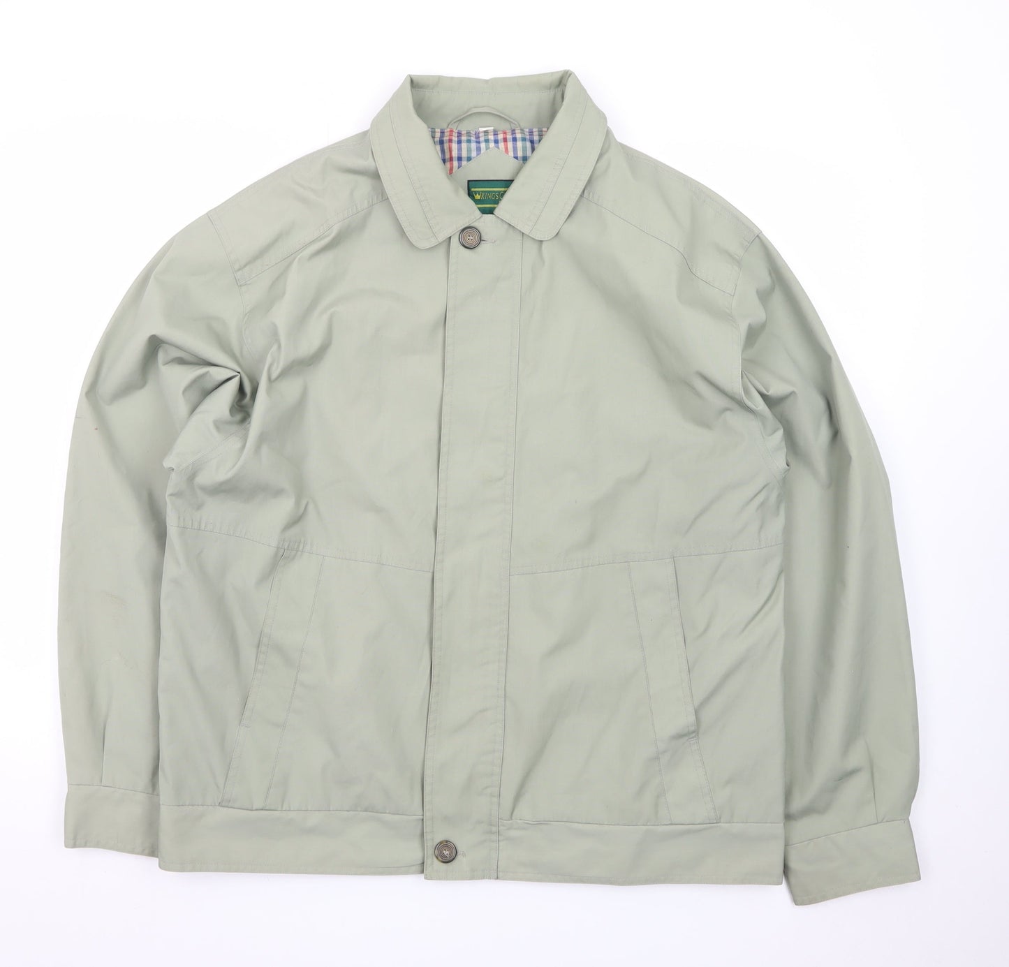 Kings Club Men’s Green L Basic Cotton Blend Casual Jacket