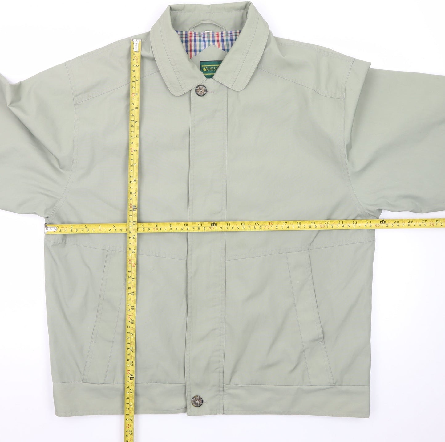 Kings Club Men’s Green L Basic Cotton Blend Casual Jacket