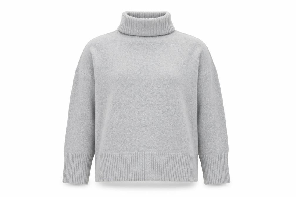 & Other Stories Women Grey Wool Roll Neck Jumper Size S