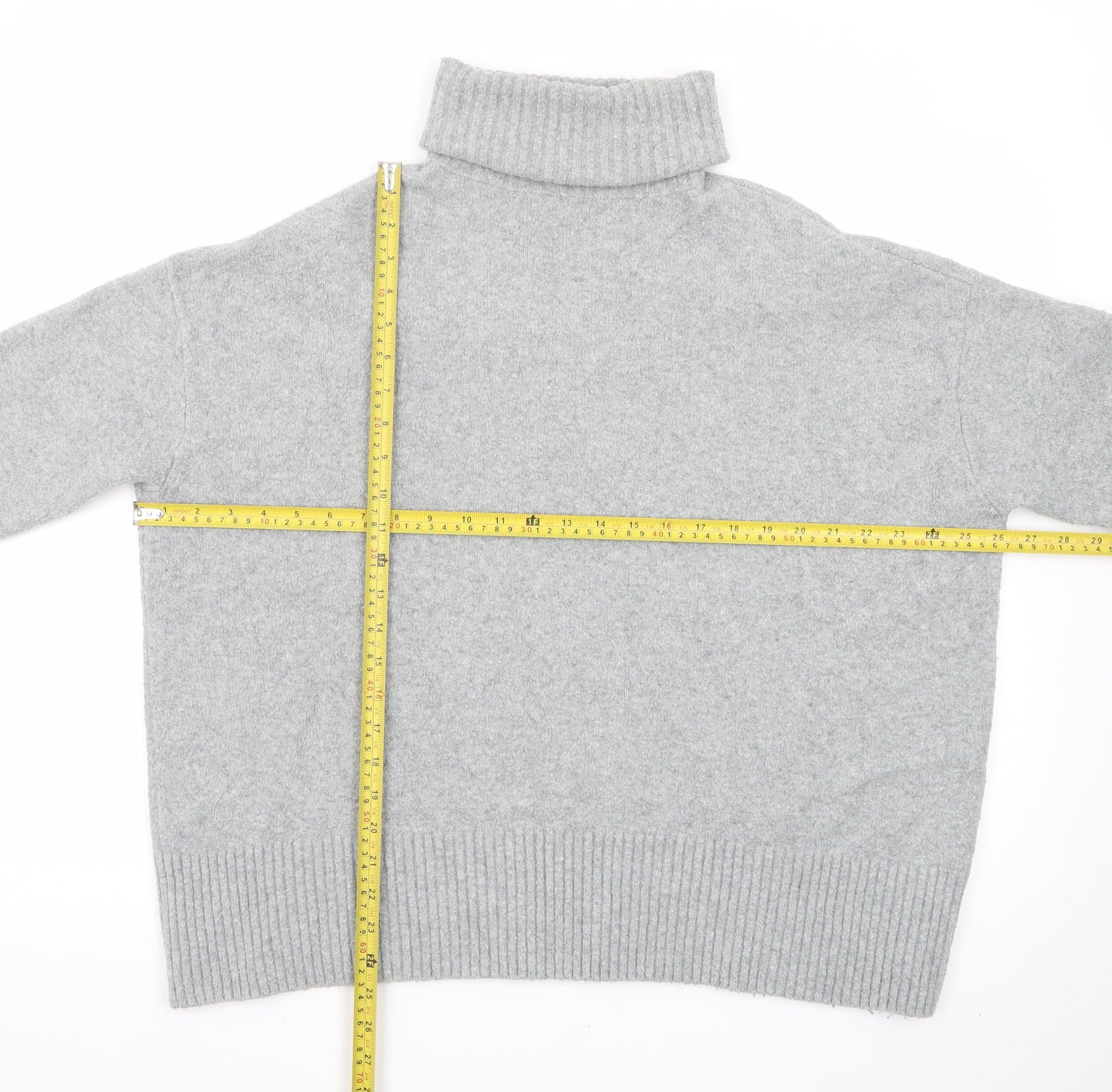 & Other Stories Women Grey Wool Roll Neck Jumper Size S