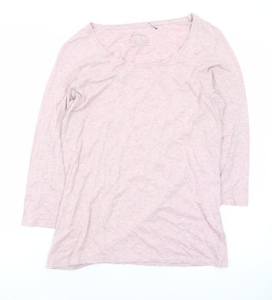 Prewornwholesale purple cropped slim fit active T-shirt with short sleeves and a high neckline.