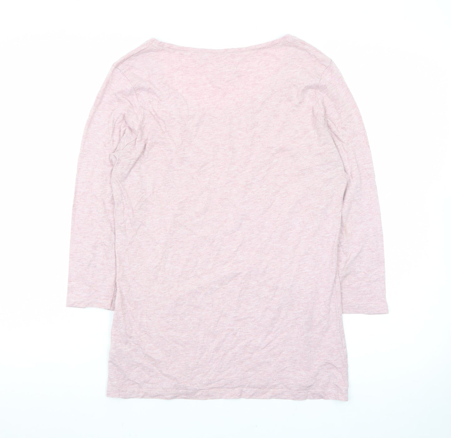 FatFace Women's Pink 3/4 Sleeve Cotton Jersey T-Shirt Size 12