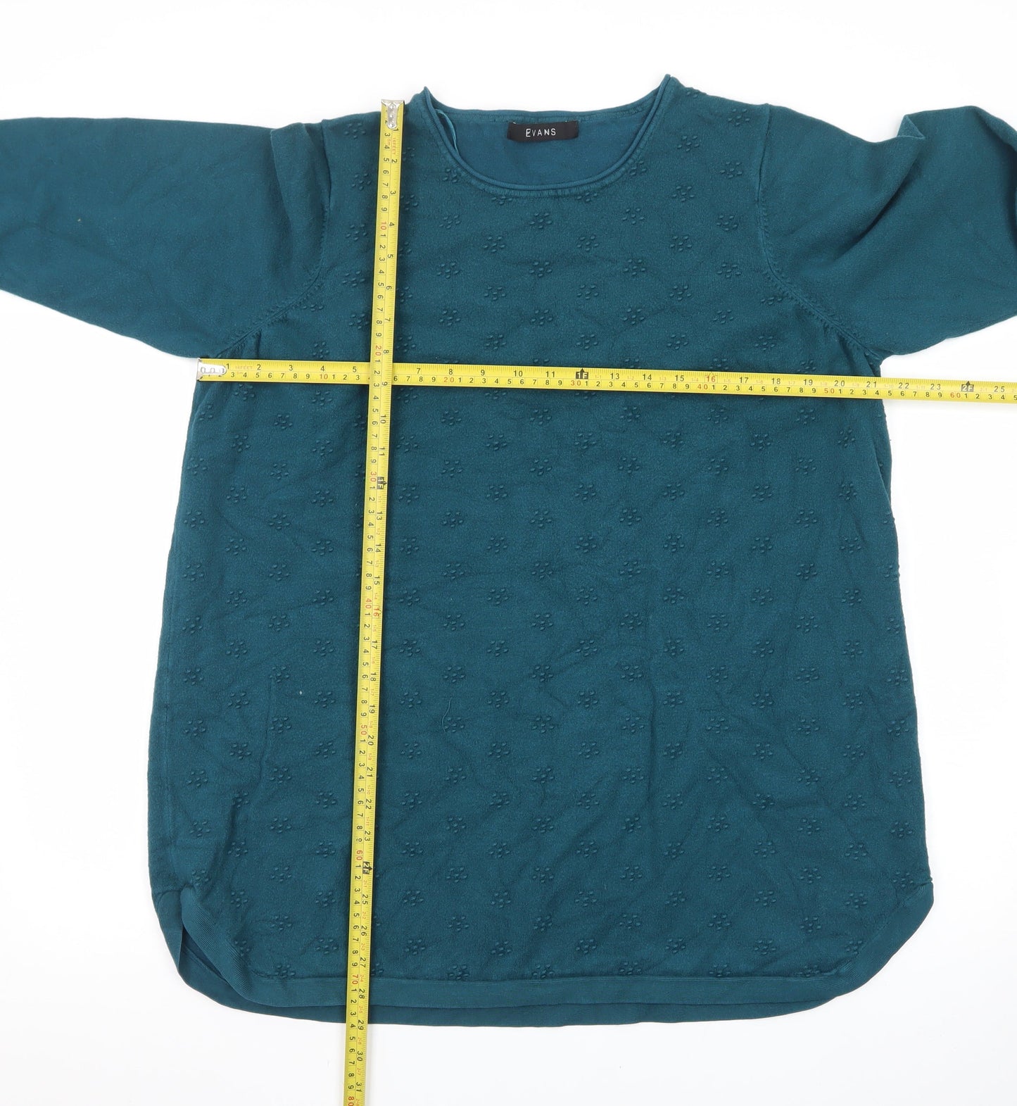 Evans Women’s Blue Cotton Tunic Jumper Size 22/24