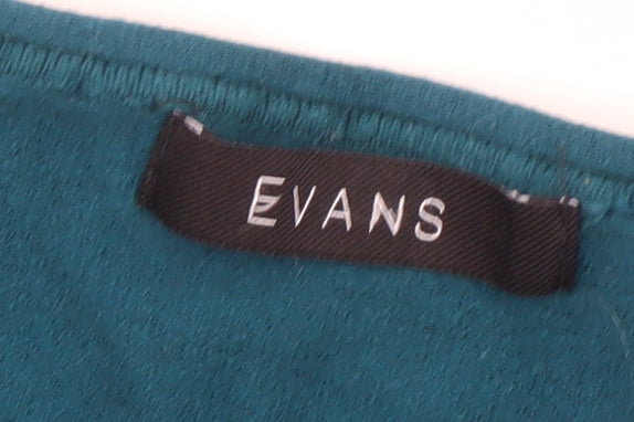 Evans Women’s Blue Cotton Tunic Jumper Size 22/24