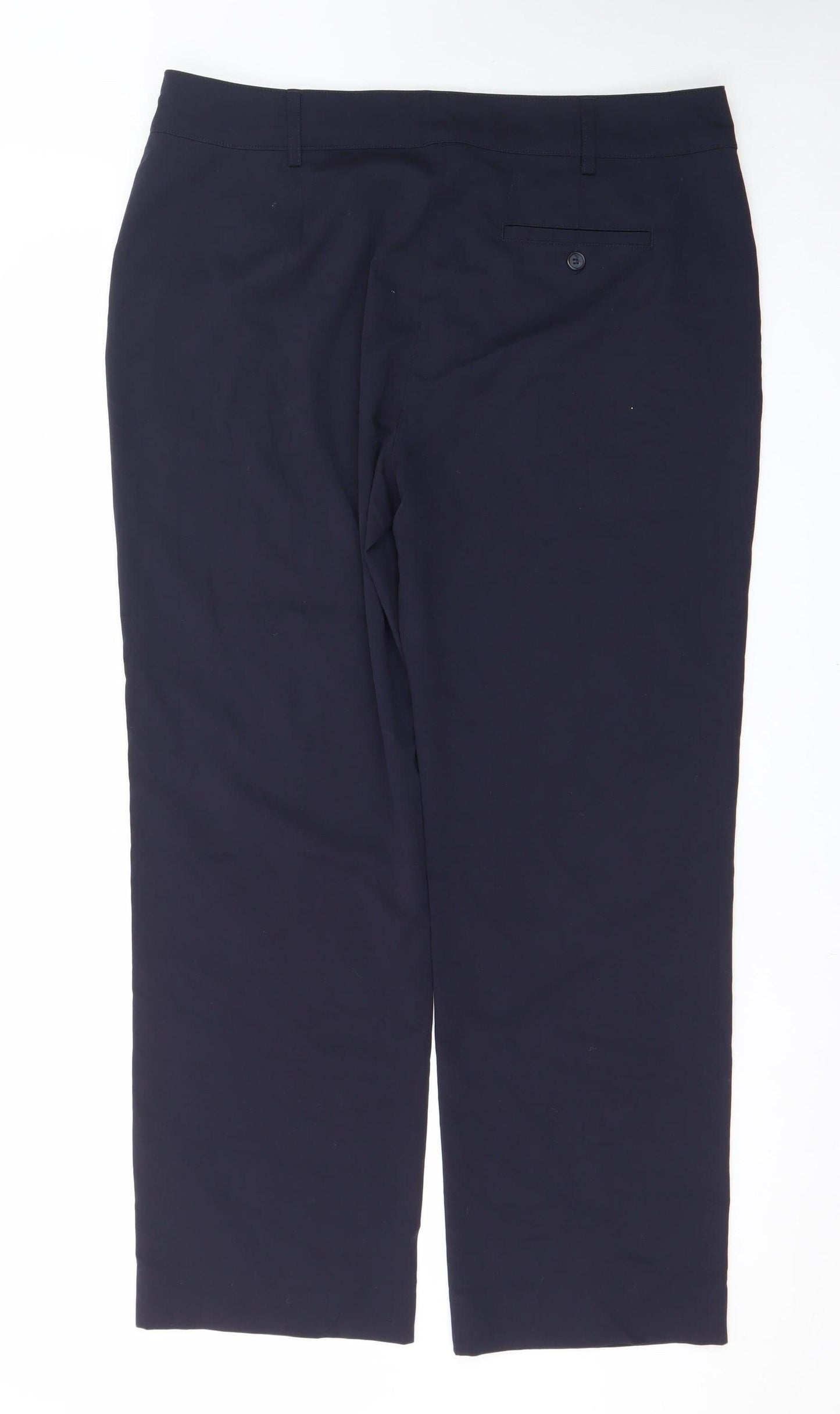 Green Lamb Women's Blue Size 16 Straight Stretch Trousers