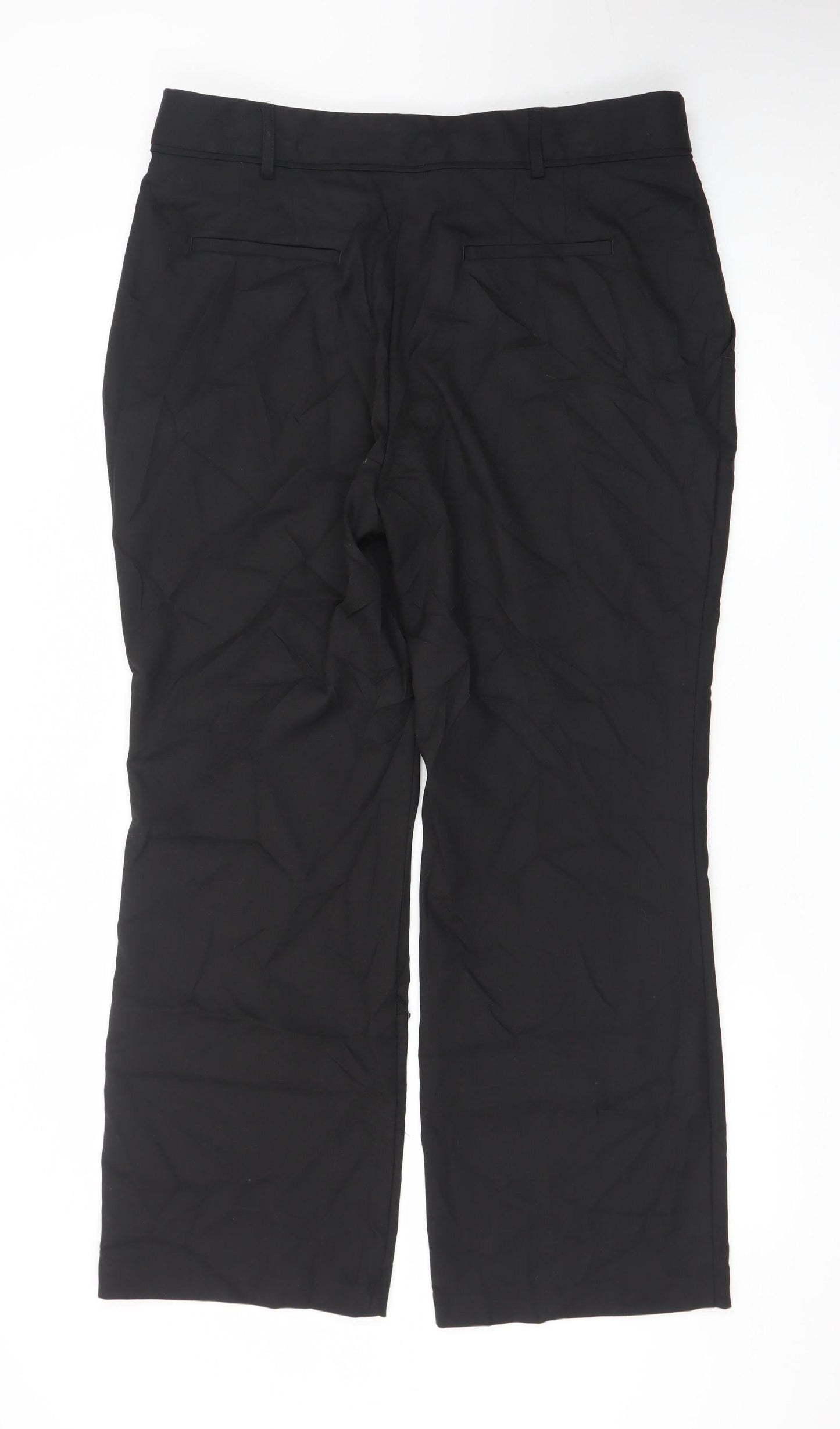Next Women’s Black Plus Size 18 Dress Trousers Polyester Blend