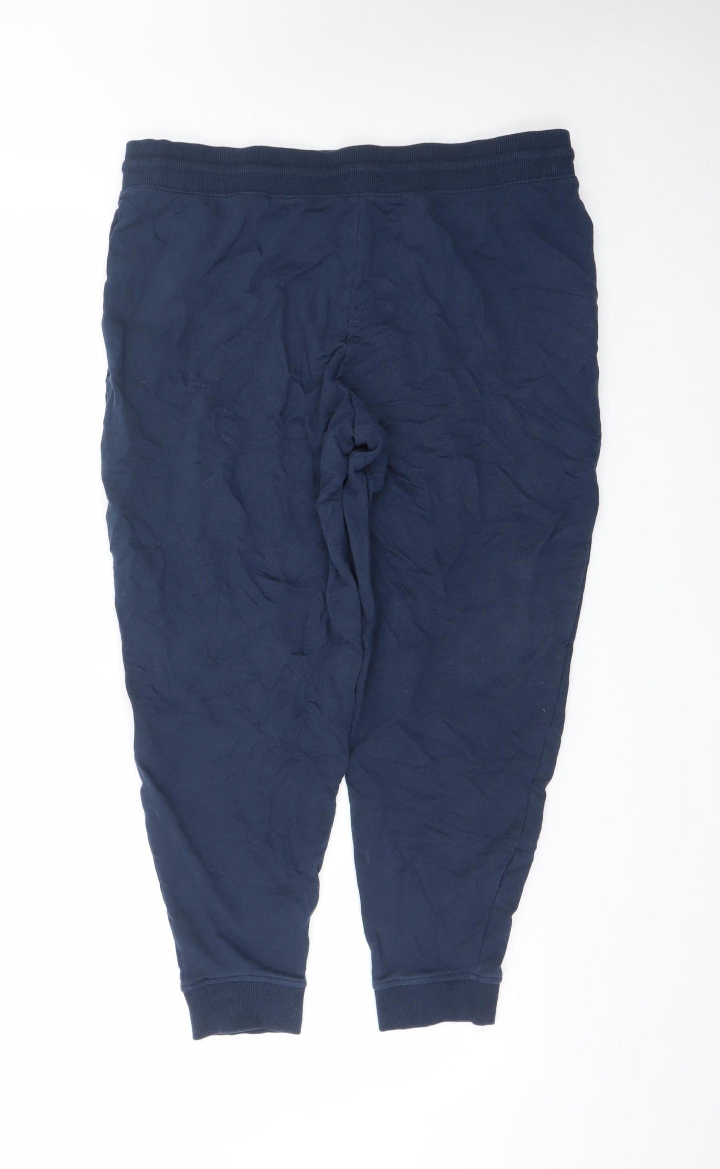 Marks and Spencer Men's Navy Joggers Size L Cotton Blend Casual
