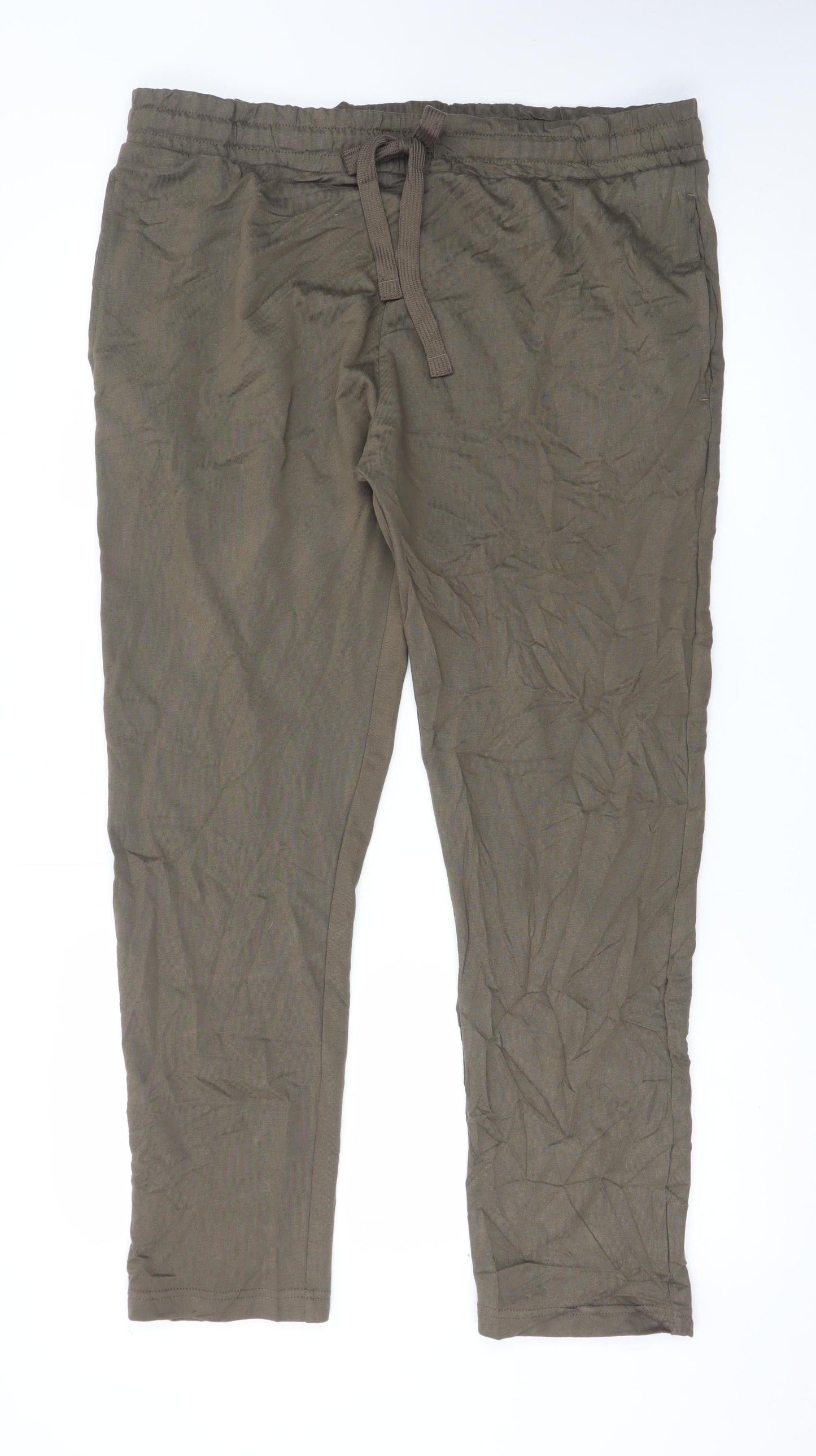 Marks and Spencer Men's Brown Jogger Trousers L Regular Fit