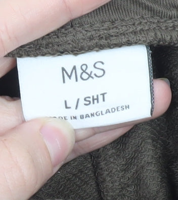 Marks and Spencer Men's Brown Jogger Trousers L Regular Fit