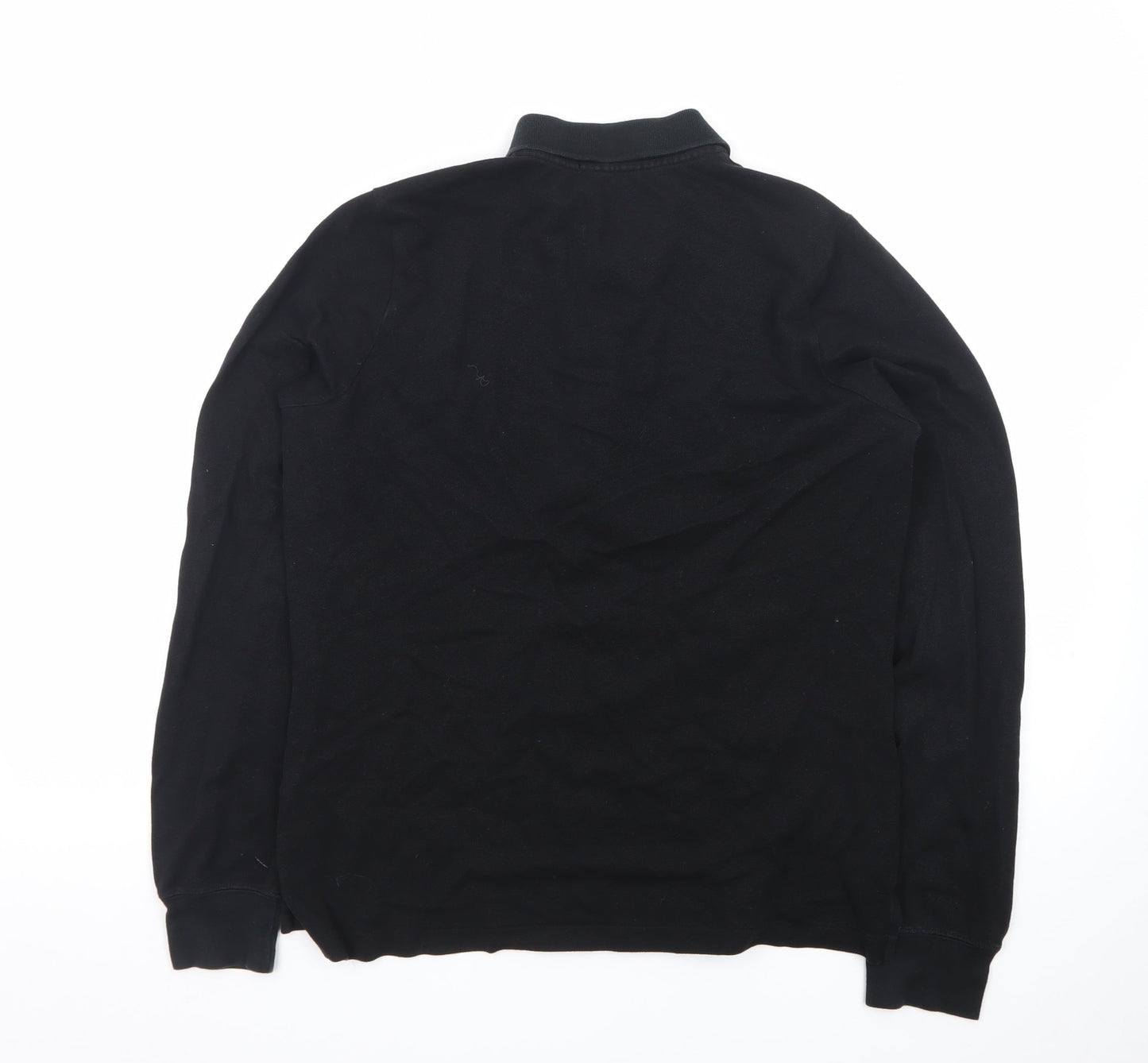 Ralph Lauren Men's Black XL Slim Fit Cotton Henley Jumper