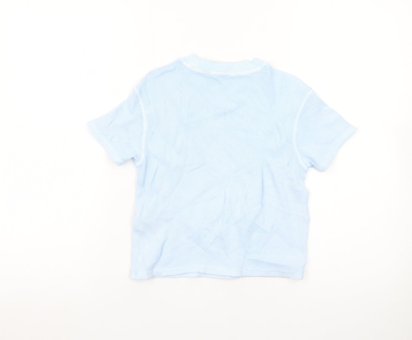 Marks and Spencer Boys Blue Cotton Short Sleeve T-Shirt - 2 Years
