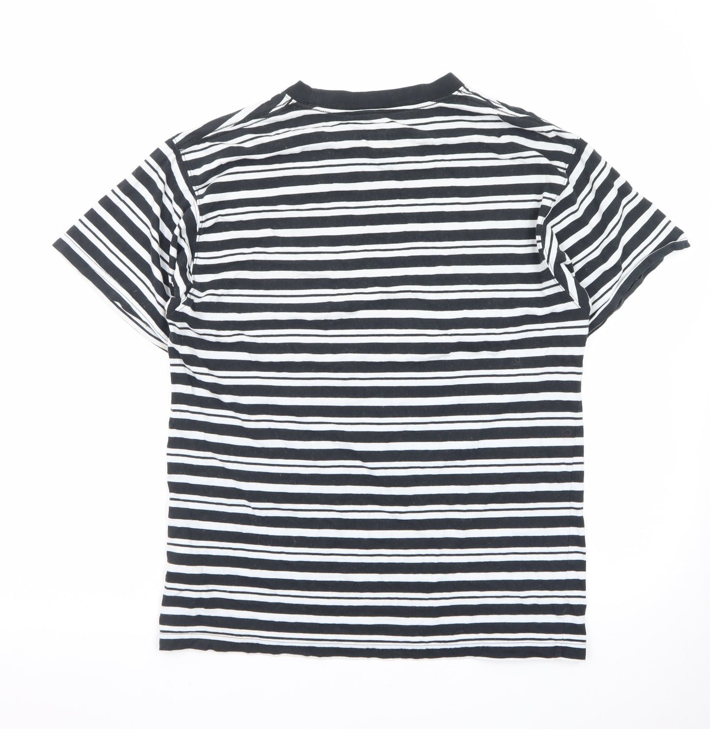 Nike SB Men's Black White Striped Crew Neck Short Sleeve T-Shirt S