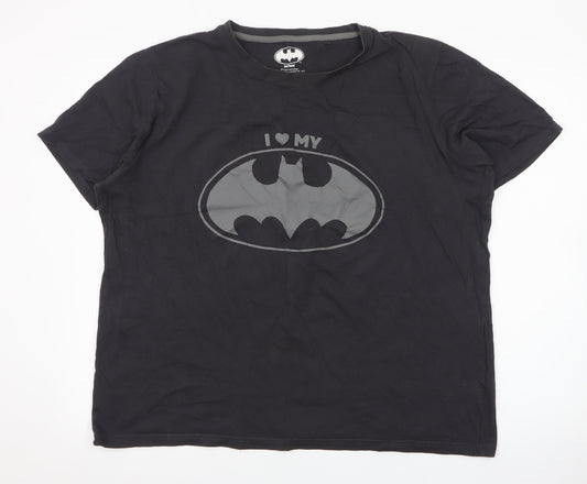 Batman Men’s Black XL Graphic Comic Superhero Short Sleeve T-Shirt