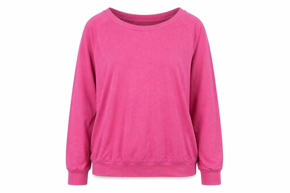 Hush Women's Pink Long Sleeve Crew Neck Jersey Top Size M