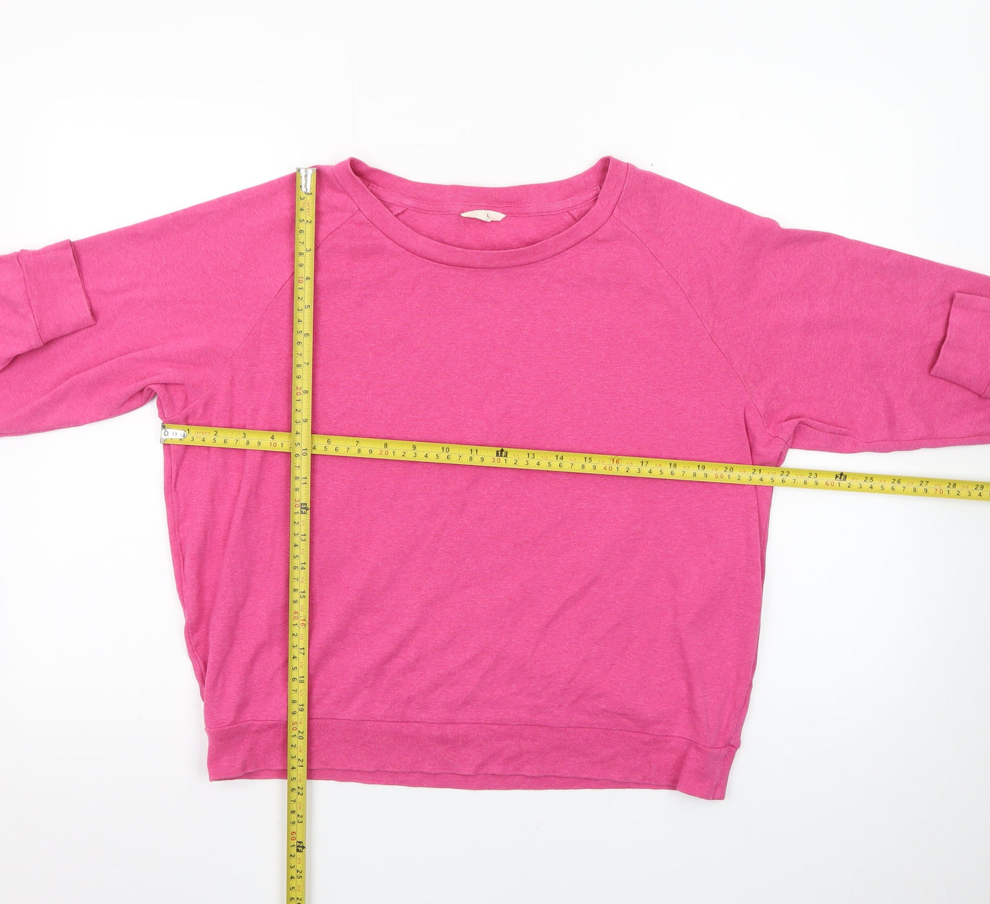 Hush Women's Pink Long Sleeve Crew Neck Jersey Top Size M