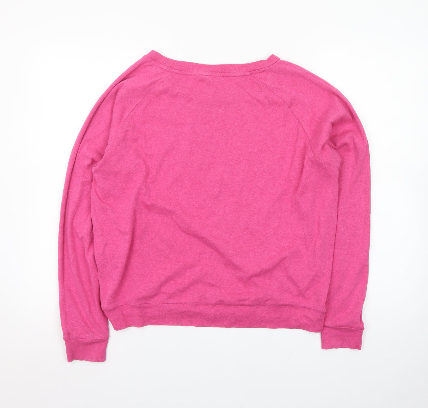 Hush Women's Pink Long Sleeve Crew Neck Jersey Top Size M