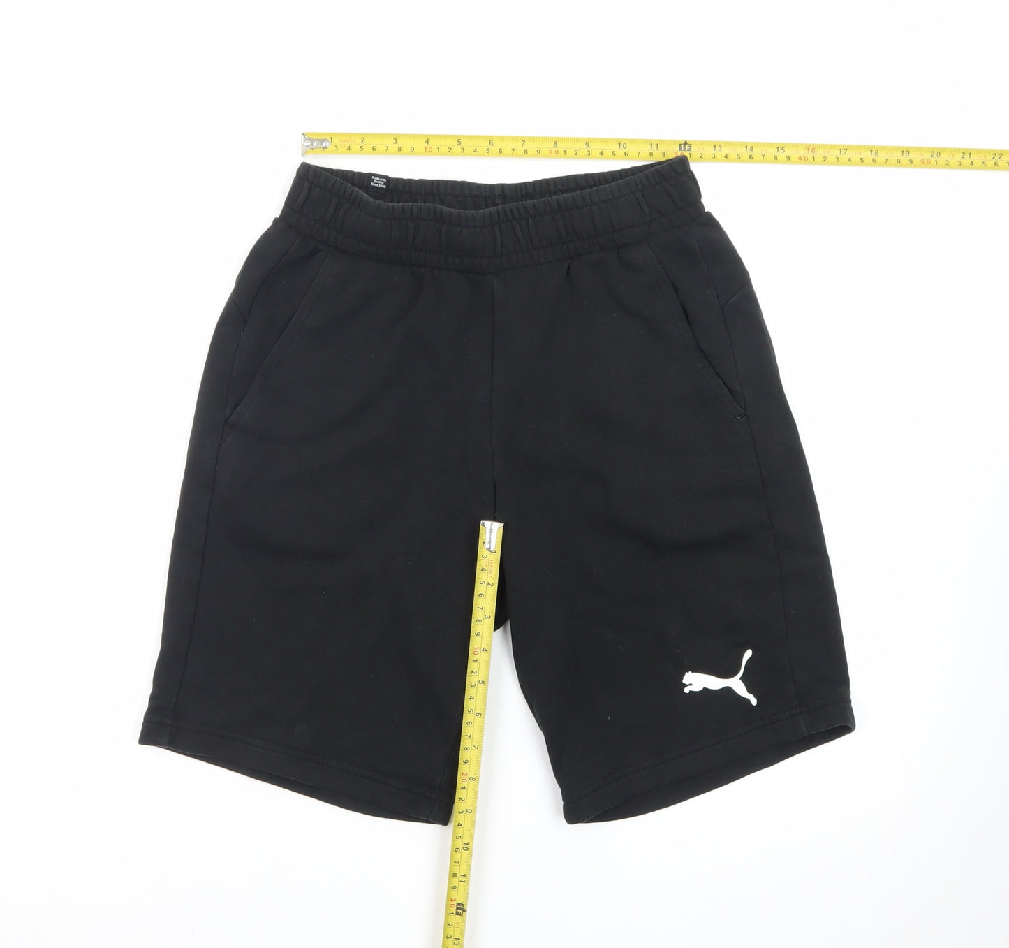 Puma Men’s Black Sweat Shorts Size S Elastic Waist Sportswear