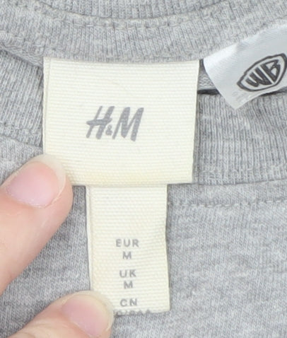 H&M Women's Grey Tom and Jerry Short Sleeve Cotton T-Shirt M