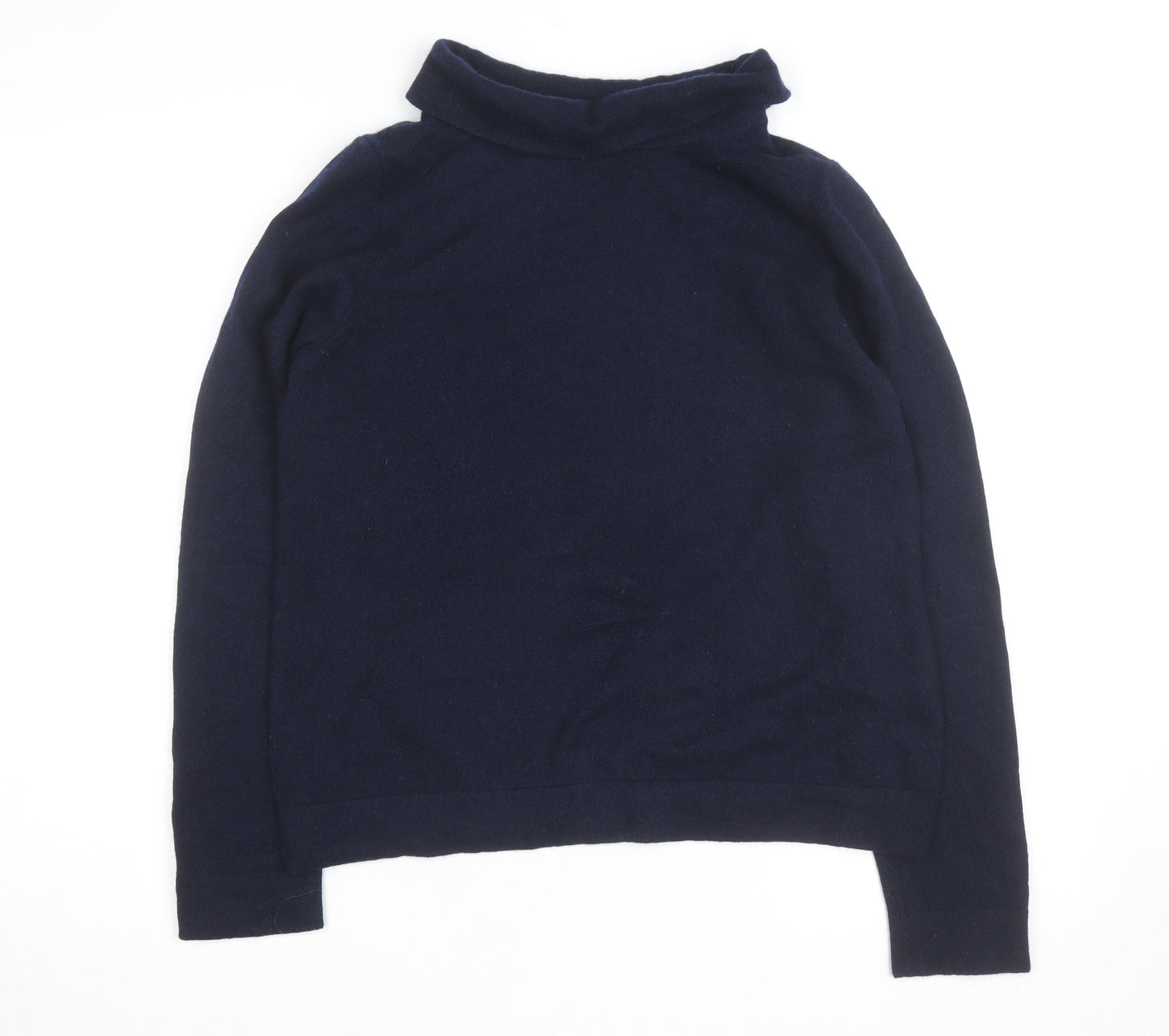 Hobbs Men's Blue Wool Roll Neck Jumper Size L Classic Knitwear