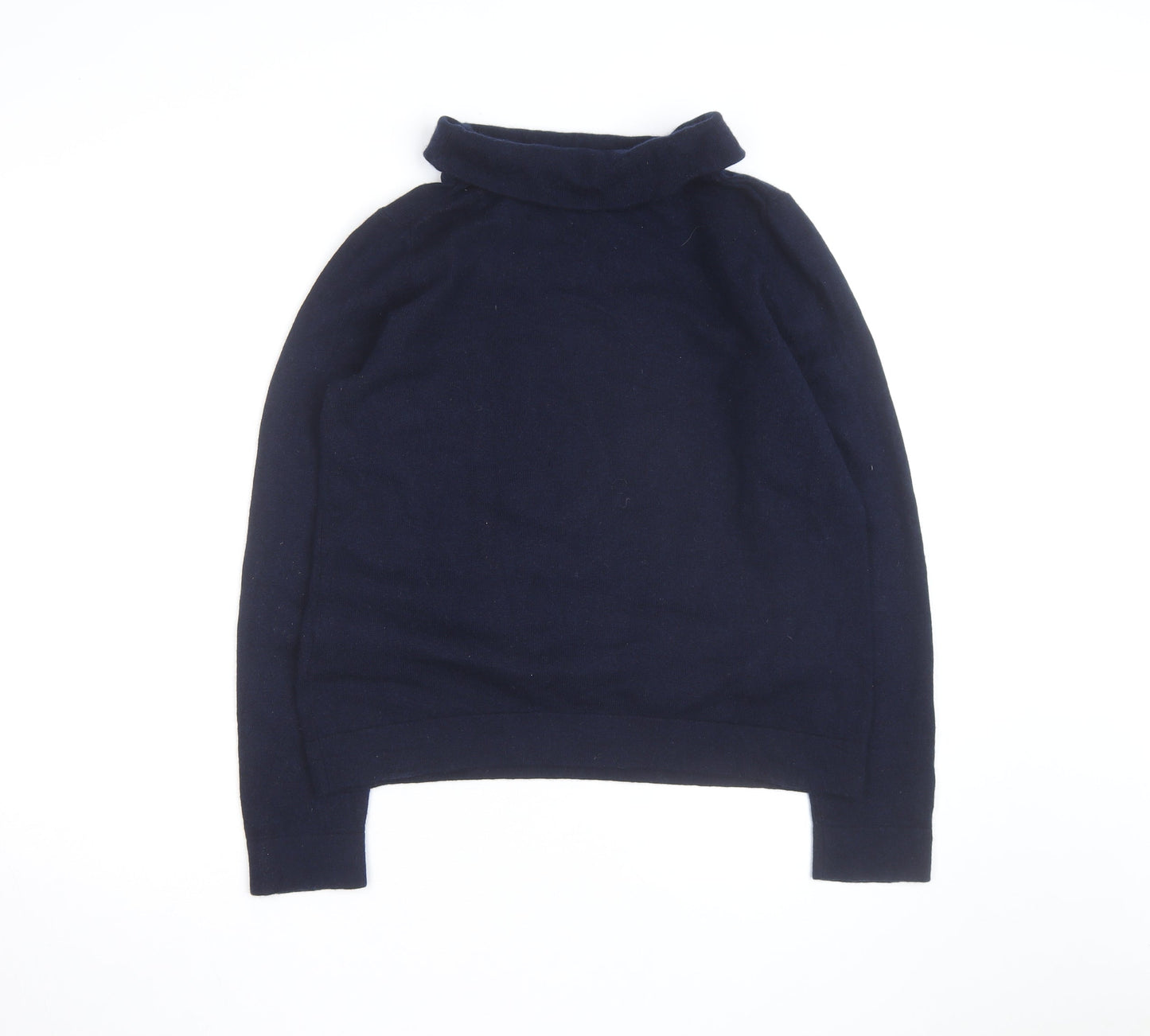 Hobbs Men's Blue Wool Roll Neck Jumper Size L Classic Knitwear