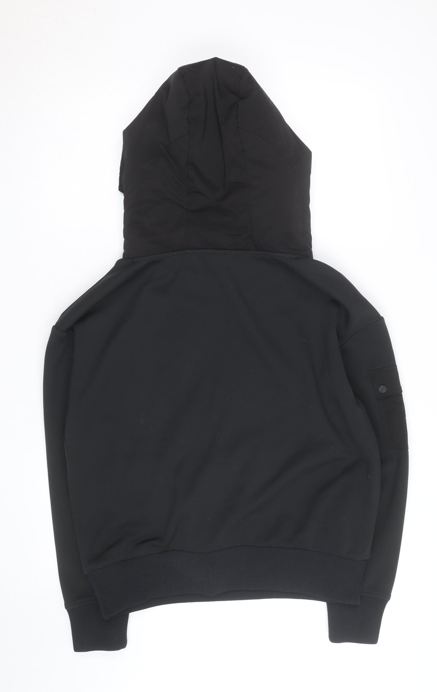 ACAI Unisex Black Pull Over High Neck Fleece Lined Hoodie M