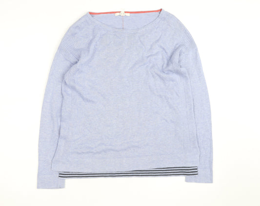 White Stuff Women Blue Size 8 Crew Neck Pullover Jumper