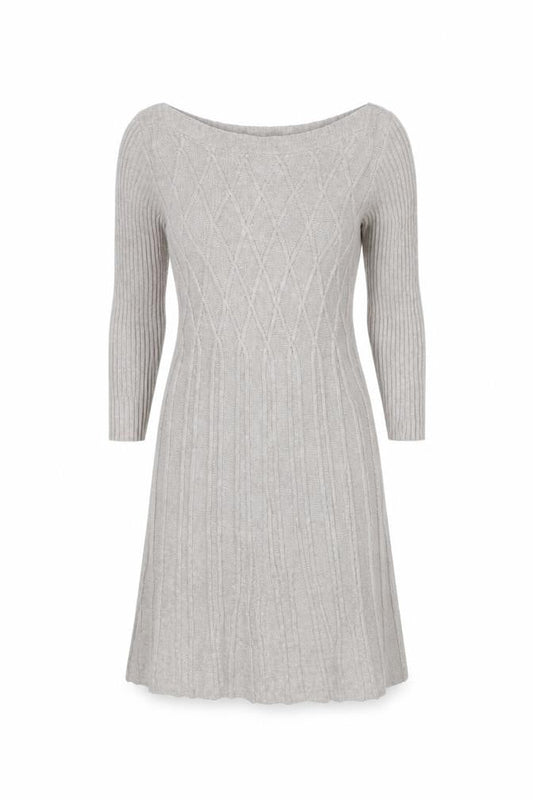 Monsoon Women’s Grey Wool Angora Knit Jumper Dress Size S