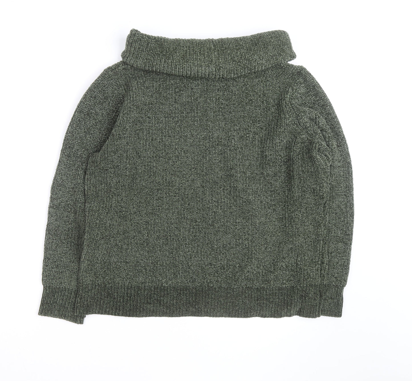 Klass Mens Green XL Roll Neck Chunky Knit Pullover Jumper