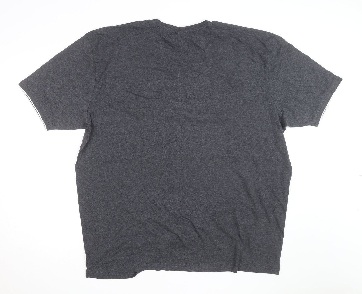 Slazenger Men's Grey 4XL Crew Neck Cotton T-Shirt