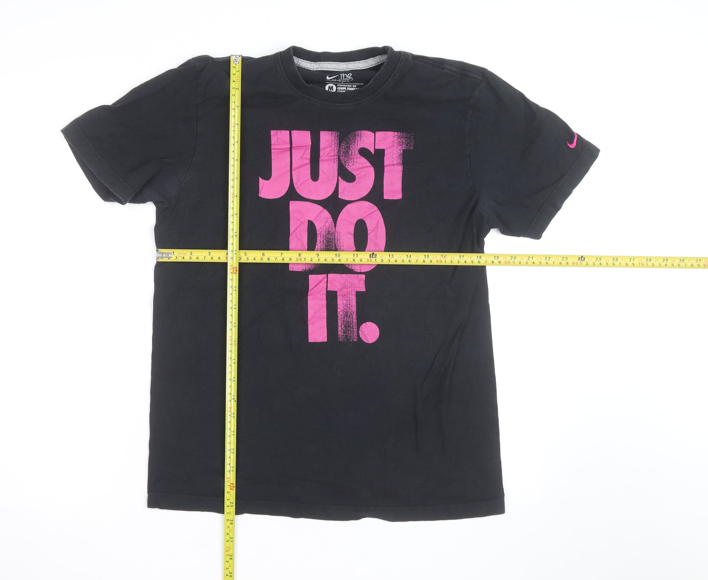 Nike Women's Black Just Do It T-Shirt Medium Short Sleeve Cotton