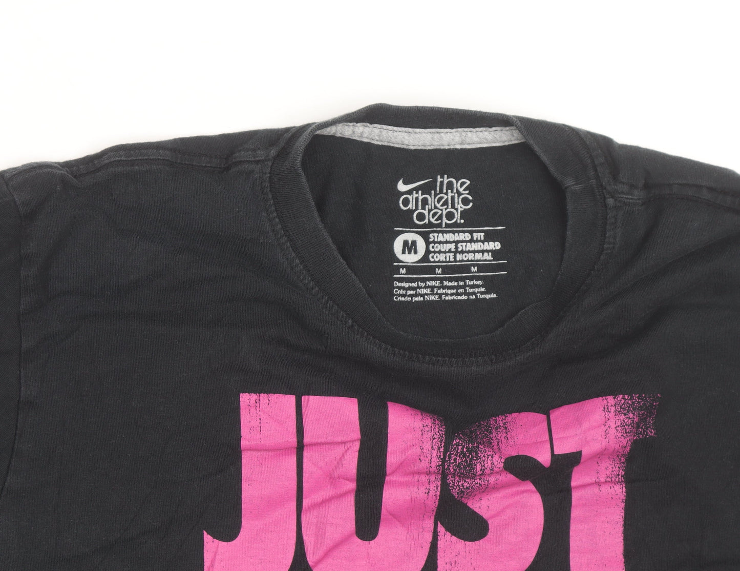 Nike Women's Black Just Do It T-Shirt Medium Short Sleeve Cotton