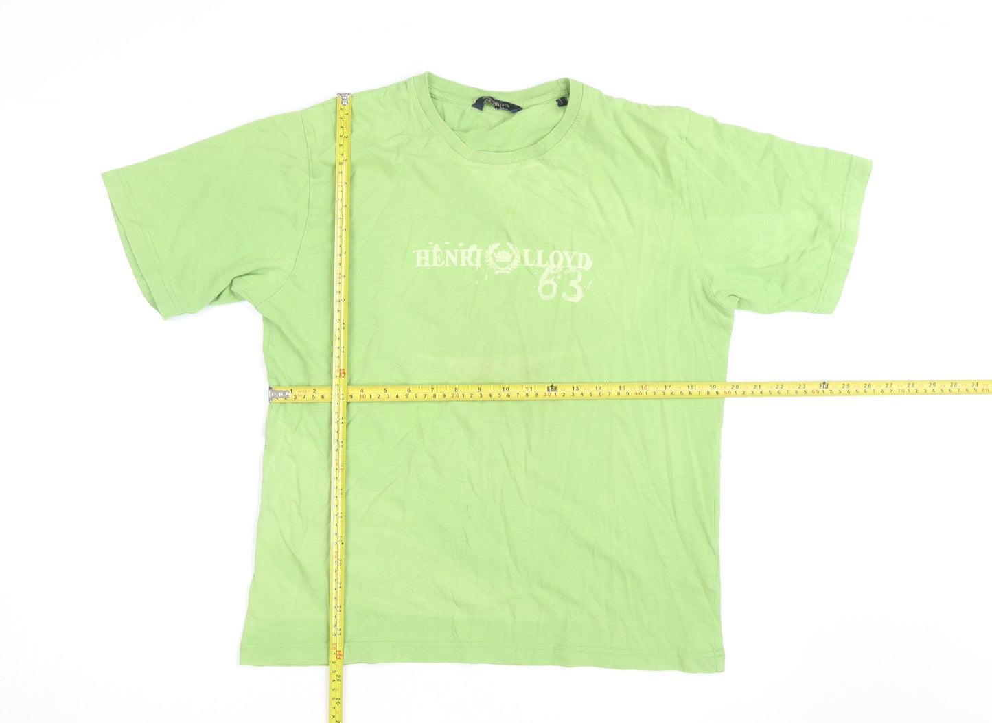 Henri Lloyd Men's Green Crew Neck Short Sleeve T-Shirt Size L