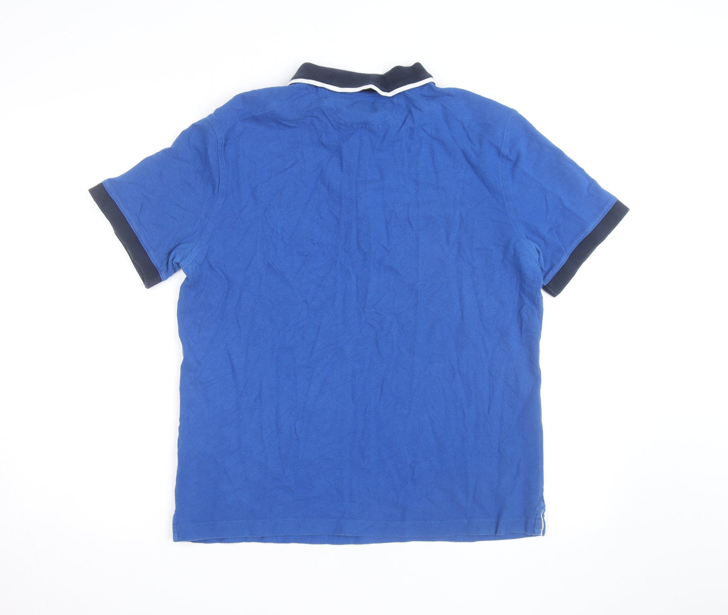 Hackett Golf Men's Blue Cotton Polo Shirt L Short Sleeve