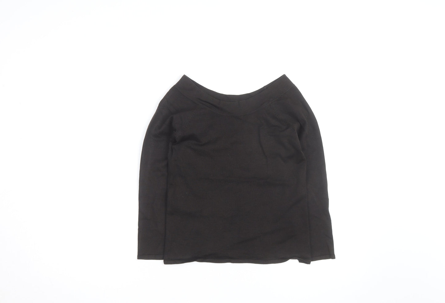Hobbs Women’s Black Cotton Boat Neck Pullover Jumper Size 12