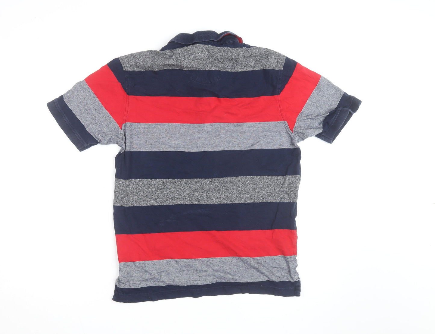 Marks and Spencer Mens Multicoloured Striped Cotton Polo Shirt M