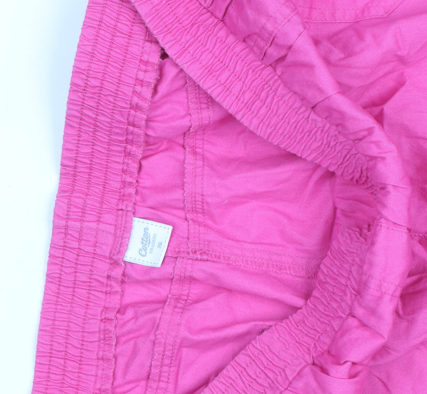 Cotton Traders Women's Pink Cargo Trousers Size 14 Elastic Waist