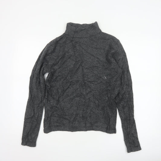 Brave Soul Women's Grey Roll Neck Knit Jumper Size 16