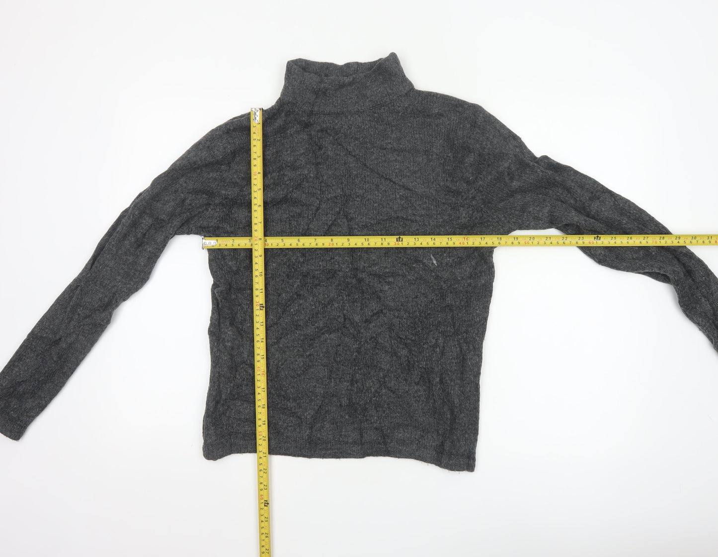 Brave Soul Women's Grey Roll Neck Knit Jumper Size 16