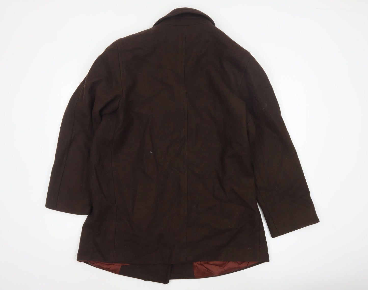 Mario De Pinto Women's Brown Wool Pea Coat Size 14