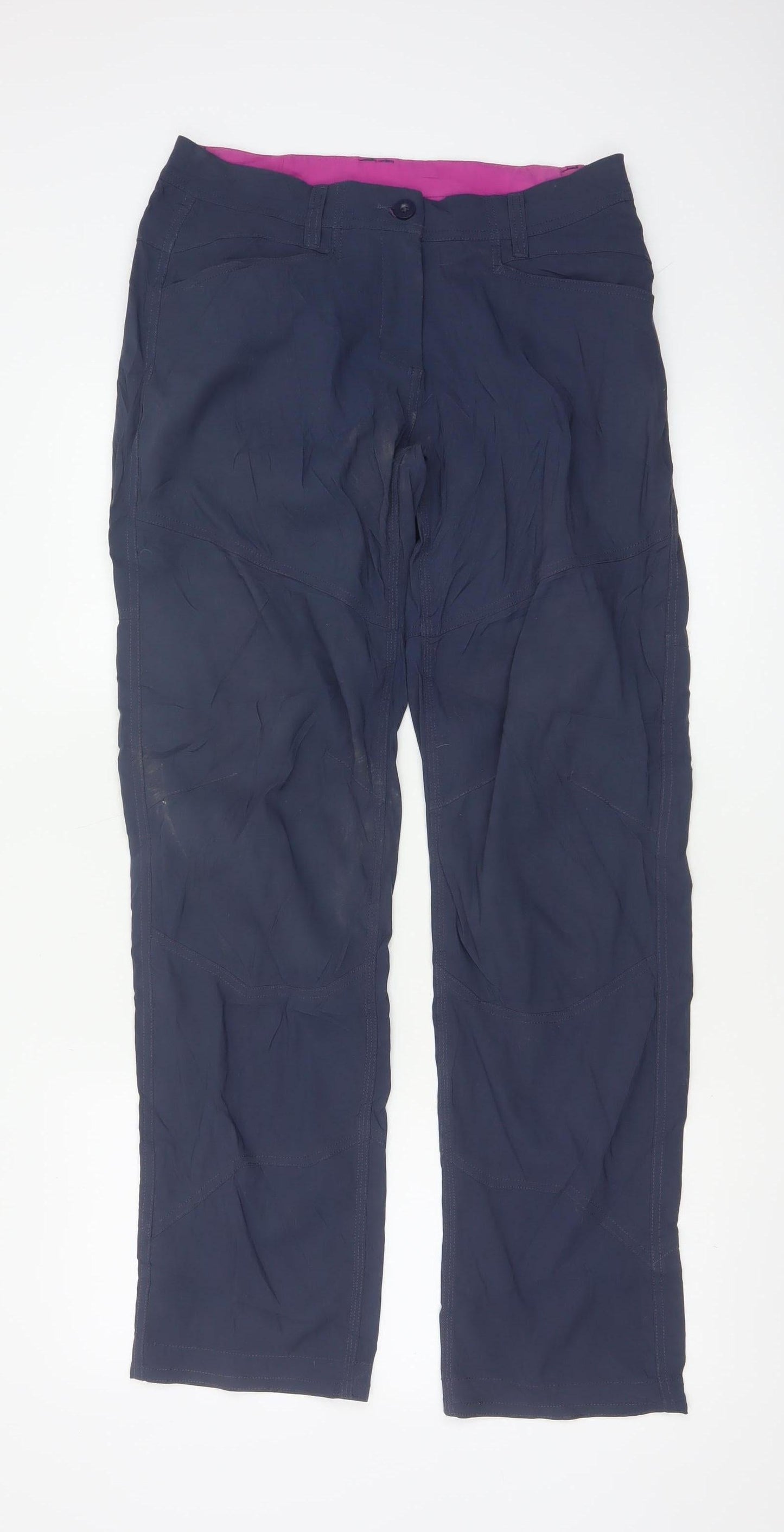 TOG24 Women's Blue Cargo Trousers Size 10 Long Polyamide Stretch