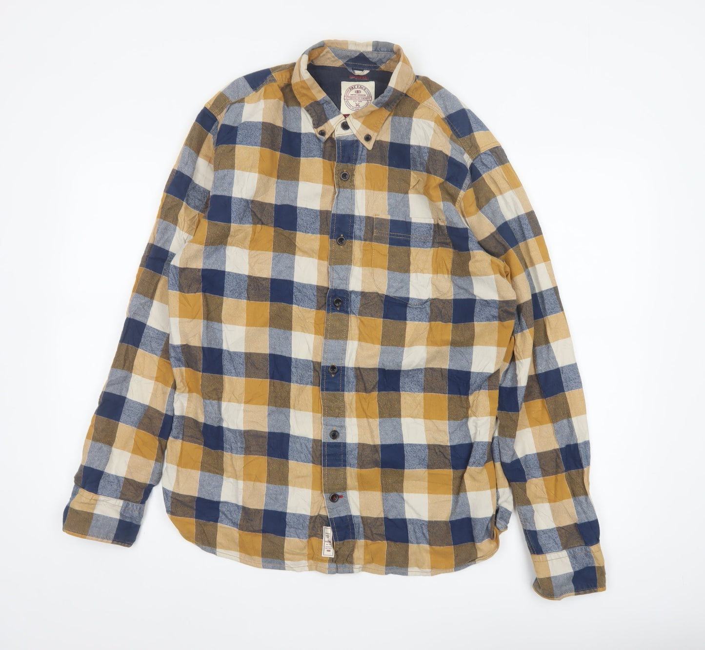 Fat Face Men's Multicoloured Check Cotton Button-Up Shirt Size M