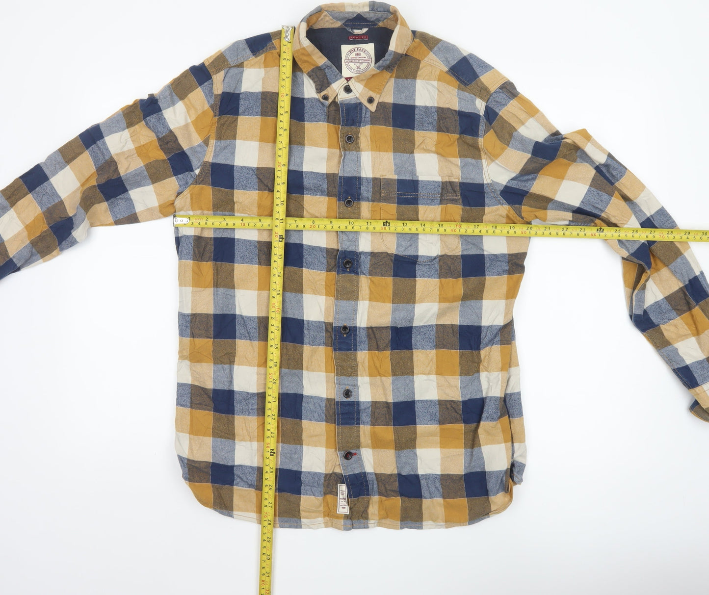 Fat Face Men's Multicoloured Check Cotton Button-Up Shirt Size M