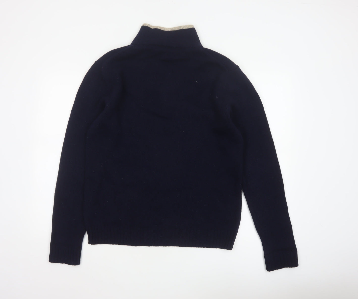 Monsoon Men's Blue Lambswool Henley Jumper Size M