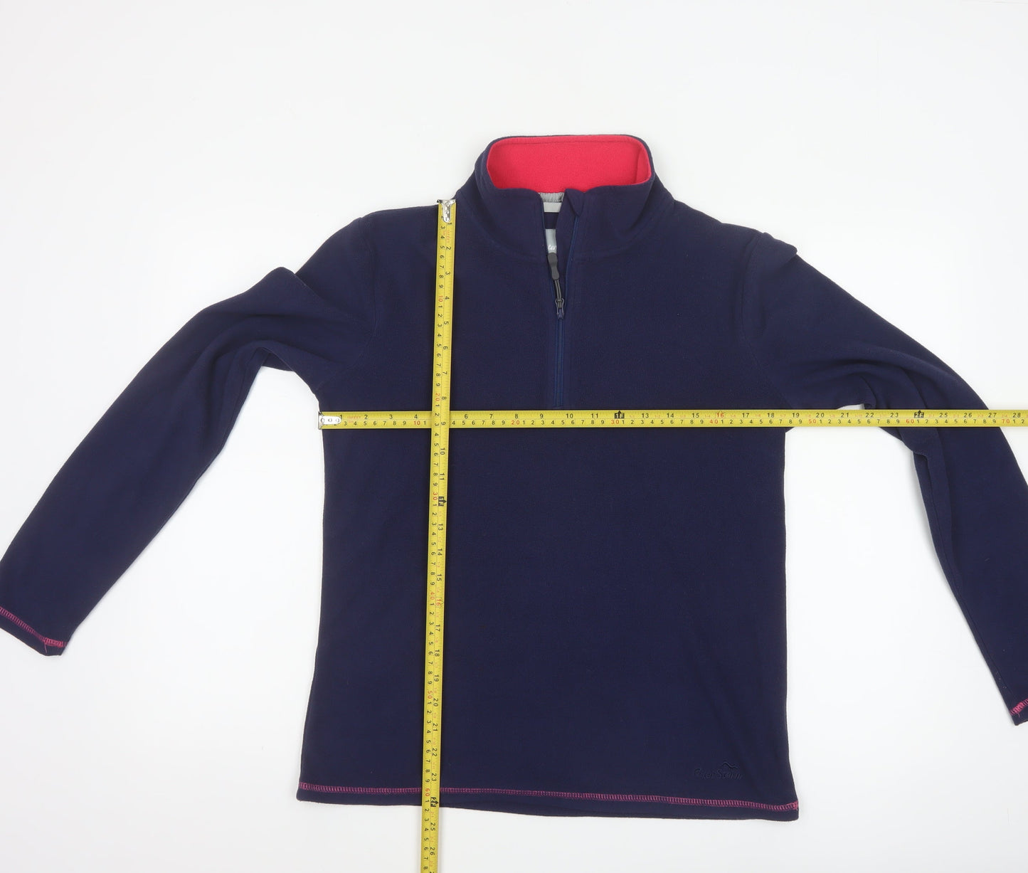 Peter Storm Women's Navy 1/2 Zip Fleece Pullover Size 12 Outdoor Warm Lined